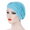 thumbnail image 2 of iHPH7 Turbans for Women Hair Scarf Head Scarf for Women's Hair Head Wraps for Black Women Beanie for Women, Light Blue One Size, 2 of 2