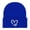 01-Blue, variant on Unisex Pet Lover's Knit Beanie Embroidered Heart & Paw Print Hat Cozy Fleece-Lined Cycling Cap for Cold Weather, Cute Cat Themed Beanies