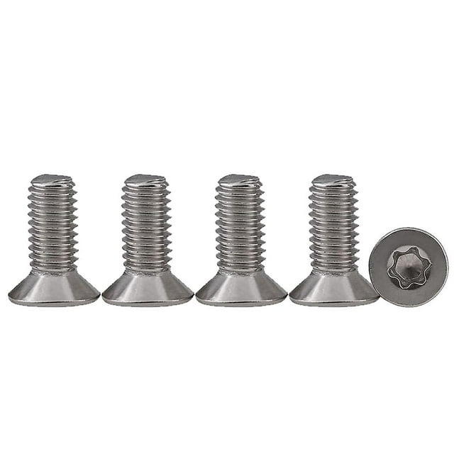 25pcs M4 X 16 Countersunk Head Screws 304 Stainless Steel Torx Screws Machine Screws Standard Drive Fully Threaded Screws