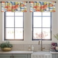 thumbnail image 4 of LALILO Kitchen Curtain Valance Red Orange And Yellow Rod Pocket Window Curtain 52"x 18" Set of 2, 4 of 6