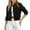 Black, variant on Women's Cropped Bomber Jacket Long Sleeve Button Down Fleece Crop Shacket Lightweight Fall Winter Coat Fashion Outerwear with Pockets