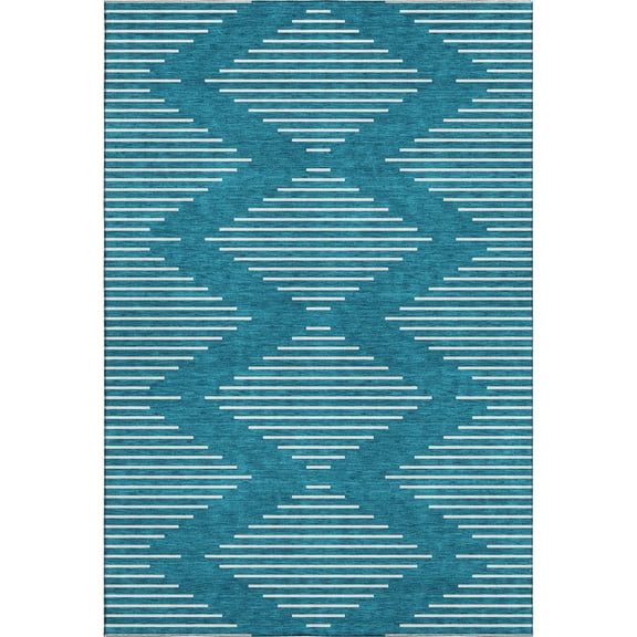 Dalyn Rugs Premium Machine Washable Mayfield AMF1016 Teal 3' x 5' Rug