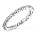 thumbnail image 2 of 925 Sterling Silver Ring 2mm Stackable Eternity Women's Wedding Engagement Accent Band Cz, 2 of 4