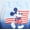 Dip Dye Light Blue/Navy Blue, variant on Disney Men's & Big Men's Dip Dye Mickey Mouse USA Graphic Hoodie, Sizes XS-5XL