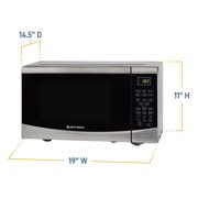 West Bend Compact Countertop Microwave Oven with Electronic Controls and Presets, 0.9 cu. ft., in Stainless Steel (WBMW92S)