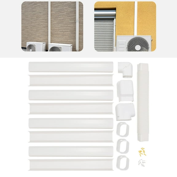 5" 17Ft Air Conditioner PVC Line Set Cover Kit For Split/Central AC & Heat Pump