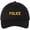 Black With Gold Text, variant on POLICE Unstructured Dad Hat Low Profile Adjustable Baseball Cap for Security, Guard & Law Enforcement Uniforms (WhiteWithGoldText)