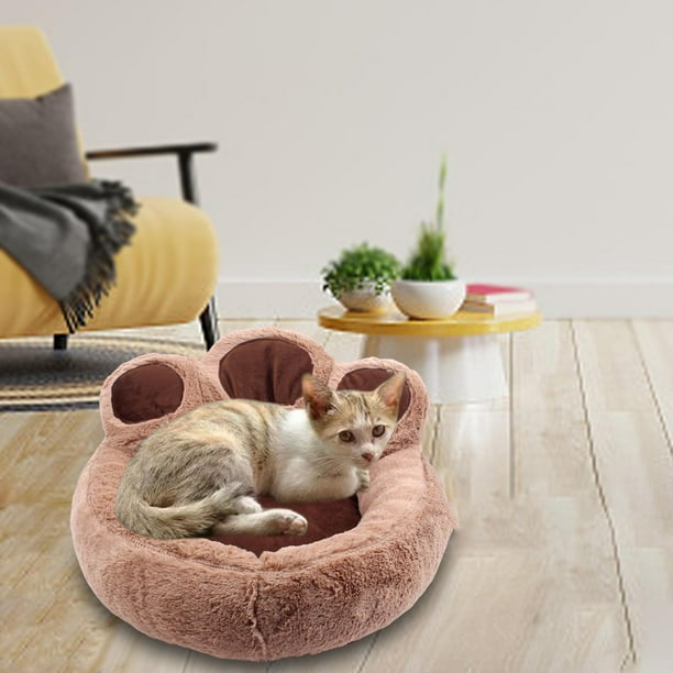 Alfombrilla redonda para cama de mascotas, cojín antideslizante para perros, casa para dormir, para gatitos de otoño invierno, cama , SG Salvador gato cama de peluche