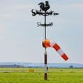thumbnail image 6 of Rooster Weathervane Chicken Wrought Iron Wind Vane Roof Garden Direction Sign Outdoor Farmhouse Decoration Wind Measuring Tool, 6 of 10