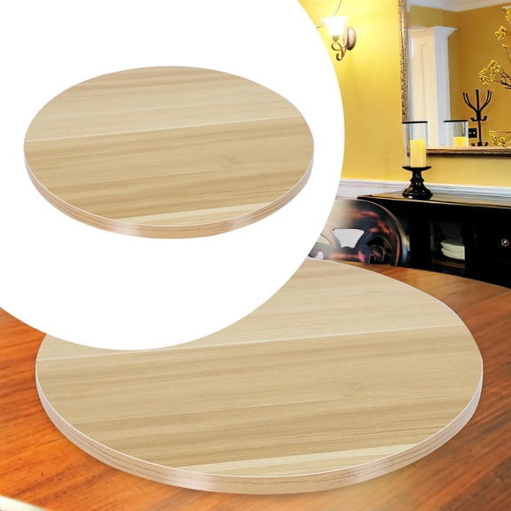Raindrops Lazy Susan Turntable for Table 1Pack Round Wood Decorative