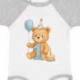 thumbnail image 4 of Inktastic First Birthday Cute Teddy Bear with Balloon Boys or Girls Baby Bodysuit, 4 of 5