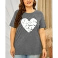 thumbnail image 3 of XCHQRTI Love Shirts for Womens Plus Size Graphic Tshirt Short Sleeve Valentine's Day Tee Oversized Casual Summer Tops, 3 of 8