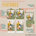 thumbnail image 2 of PREMIUS 5 Piece Printed Kitchen Linen Set, Olive Oil & Branch, 2 Cotton Towels, 2 Pot Holders, 1 Oven Mitt, 2 of 8