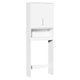 thumbnail image 4 of Ktaxon Fluted Over the Toilet Bathroom Storage Cabinet  with 2 Doors & 3 Storage Shelves Space Saver, White, 4 of 10