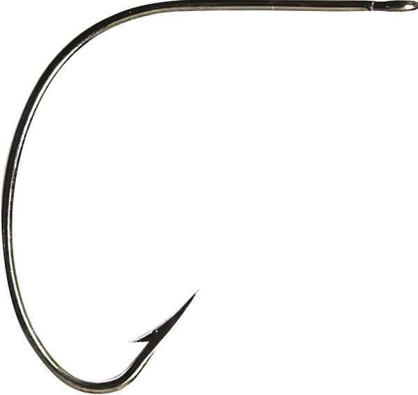 Mustad 37140-BR-6-10 Classic Wide Gap Hook Size 6 Hollow/Reversed 