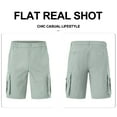 thumbnail image 6 of Men's Hiking Cargo Shorts Outdoor Travel Shorts for Men with Multi Pocket for Fishing Camping Casual Golf Grey green 34, 6 of 7