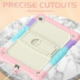 thumbnail image 5 of ELEHOLD Full Body Protection Case for Samsung Galaxy Tab A9 Plus 11 Inch (SM-X210/X215/X216/X218),Heavy Duty 3-Layer Case with Screen Protector Kickstand Cover with Shoulder Strap,Rainbow Pink, 5 of 8