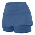 thumbnail image 3 of Iugvhana Womens Skorts with Pockets Lightweight Tummy Control Plus Size Skorts for Women High Waist Solid Color Athletic Sports Skirt Shorts Blue#06 XXXXL, 3 of 5