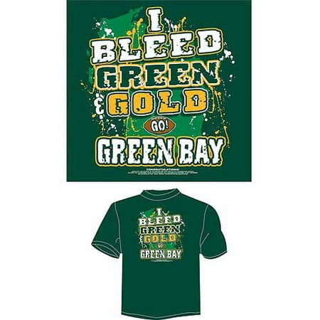 Green Bay Football "I Bleed Green and Gold, Go Green Bay" T-Shirt, Green