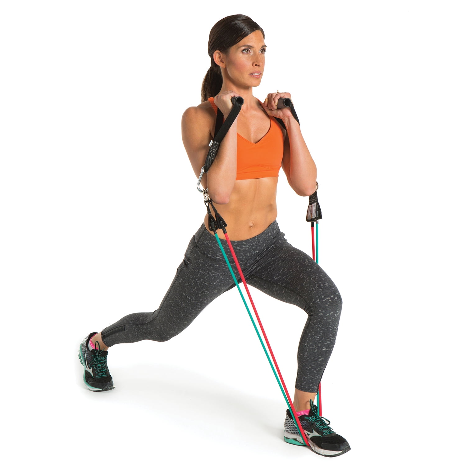 GoFit Power Tube Resistance Band, 30 lb Red Latex Rubber, 54 Inch for Strength Training