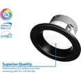 thumbnail image 5 of NICOR Lighting DLR4607120SBK DLR4(v6) 4-inch Black Selectable Recessed LED Downlight, 5 of 9