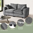 thumbnail image 6 of WestinTrends Augusta 70" Modular Chenille Loveseat Sofa With USB/Type-C Ports and Side Pockets, Gray, 6 of 16