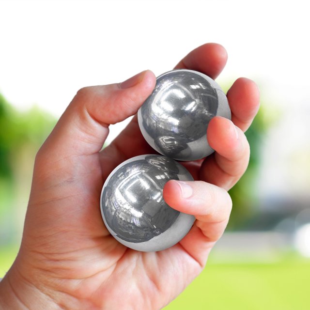 Bola De Masaje 1 par de bolas de mano para ejercicios, bolas de Baoding para rehabilitación de ancianos, cuidado de la salud sólido