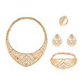 thumbnail image 2 of Fashion Simple Alloy First Necklace And Earrings Four-piece Set, 2 of 2