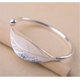thumbnail image 2 of Silver bracelet with leaf, adjustable irregular bracelet, 2 of 4