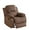 Fabric-Brown, variant on Aukfa Faux Leather Manual Recliner Chair Single Sofa Armchair for Living Room, Bedroom, Beige