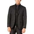 thumbnail image 1 of Ryan Seacrest Mens Windowpane Two Button Blazer Jacket, Grey, 40 Regular, 1 of 1