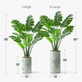 thumbnail image 2 of Artificial Tree in Geometric Pattern Planter, Fake Monstera Silk Tree for Indoor and Outdoor Home Decoration - 65" Overall Tall (Plant Pot Plus Tree), 2 of 5