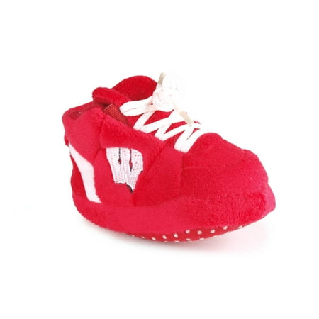 Happy Feet Mens and Womens Wisconsin Badgers NCAA Baby Slippers