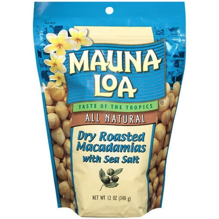 Mauna Loa All Natural Dry Roasted Sea Salt Macadamias, 12 Oz.