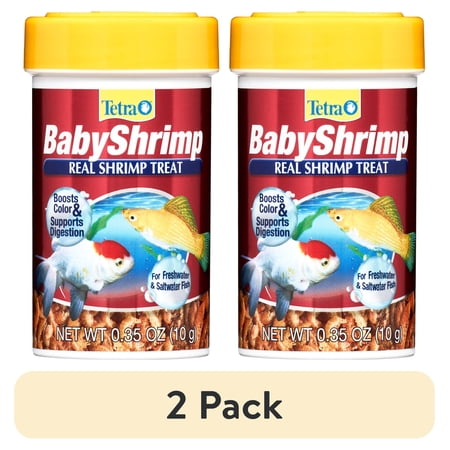 (2 pack) Tetra BabyShrimp, Natural Shrimp Treat For Aquarium Fish, 0.35 oz.