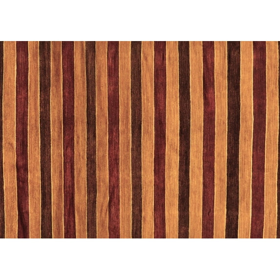 Ahgly Company Indoor Rectangle Abstract Brown Modern Area Rugs, 7' x 9'