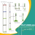 thumbnail image 3 of Qaba 10 Piece Obstacle Course for Kids, with 2 Monkey Bars, 2 Gym Rings, 3 of 10