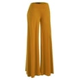 thumbnail image 2 of Made by Johnny Women's Wide Leg Palazzo Lounge Pants L MUSTARD, 2 of 5