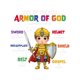 thumbnail image 2 of Kids' Cotton t-Shirt With "Put On The Full Armor Of God" Print. 100% Cotton. Kids' t-Shirt., 2 of 6