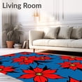 thumbnail image 2 of ODIKA 5' x 7' Machine Washable Non-Slip Area Rug, Floral flower High Traffic Rug, Blue, 621270, 2 of 7
