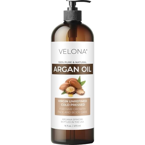 Aceite corporal velona, aceite de argán, 473 ml, aceite de Marruecos, cuidado del cabello y la piel
