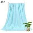 thumbnail image 2 of HEVIRGO Big Bath Towel Unisex Solid Color Quick Drying Super Absorbent Swimming Bathroom , Light Blue, 2 of 8