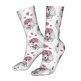 thumbnail image 5 of Easygdp Cute Poodle Dog Ankle Socks for Women Stocking Mid Calf Socks Ultra Stretchy for Boots Sneakers Loafer, 5 of 7
