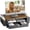 Brown, variant on Computer Monitor Stand Riser with Drawer, Desk Organizer, Printer & Laptop Stand, Office Desk Accessories, Workspace Storage for Office Supplies