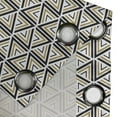 thumbnail image 4 of Ambesonne Modern Grommet Curtain, Triangle Shaped Lines, 50" x 120", Mustard and Black, 4 of 6