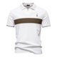 thumbnail image 3 of Blusa y camisa de manga corta con cuello vuelto para hombre, de verano, de color liso, con solapa, informal, de manga corta, 3 of 6