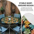 thumbnail image 2 of Fall Orange Green Maple Leaf Round Tablecloth for 55-60 Inch Tables,Fitted Table Cover with Elastic Edge,Watercolor Botanical Retro Waterproof Outdoor Table Cloth Protector for Patio Garden Dinner, 2 of 9