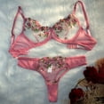 thumbnail image 1 of Lencería Sexy rosa para mujer, ropa interior transparente de encaje, conjuntos de bragas con bordado de hadas, sujetador delicado, conjuntos de bragas eróticas, 1 of 4