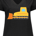 thumbnail image 4 of Inktastic Bulldozer Construction Truck Women's Plus Size V-Neck T-Shirt, 4 of 5