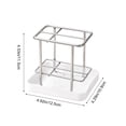 thumbnail image 3 of Linnome Decorative Stainless Steel Toothbrush Holder Drain Rack Minimalist Style Organizer for Bathroom Vanity, 3 of 6